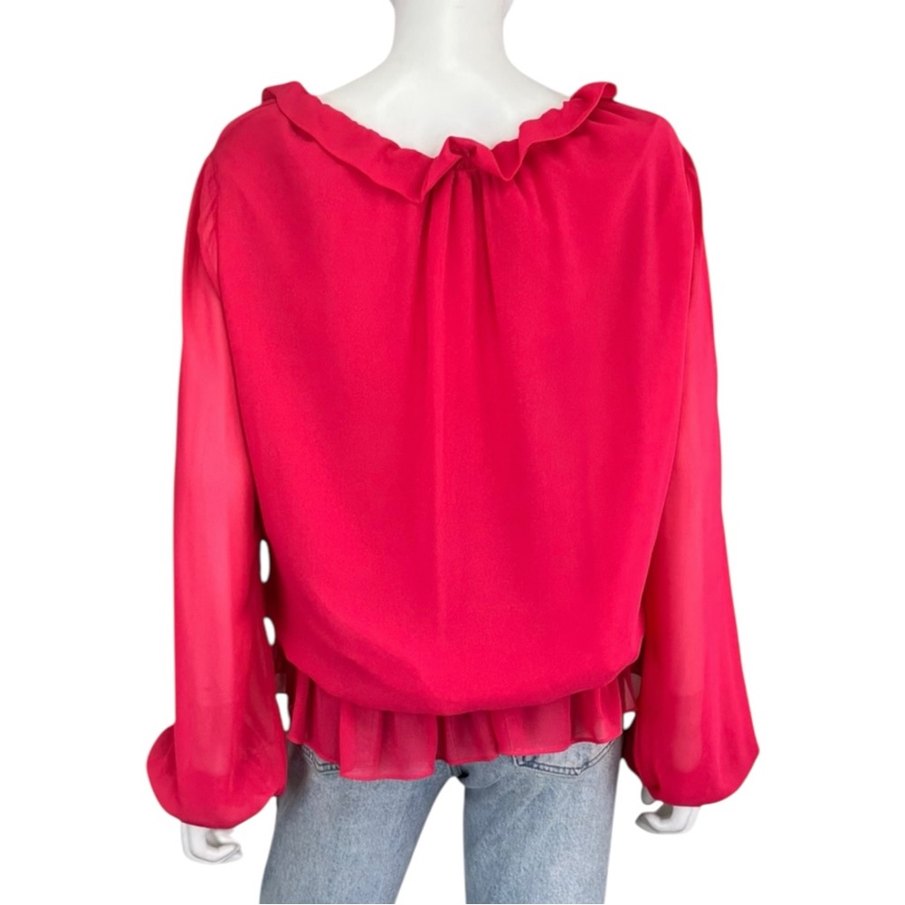 Haute Hippie Hot Pink Blouse Size M - Picture 3 of 8